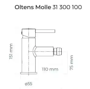 Oltens Molle bateria bidetowa stojąca czarna 31300300