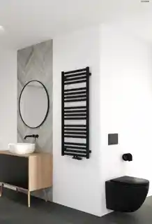 Oltens Vanlig grzejnik łazienkowy 121x50 cm czarny mat 55008300