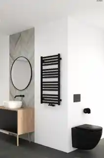 Oltens Vanlig grzejnik łazienkowy 96x50 cm czarny mat 55007300
