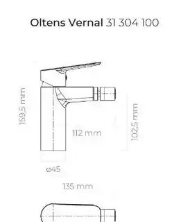 Oltens Vernal bateria bidetowa stojąca chrom 31304100