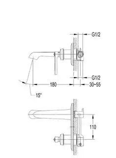 Omnires Bateria umywalkowa Armance AM5215 ORB