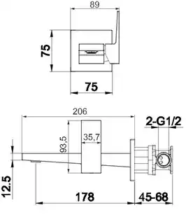 Omnires Bateria umywalkowa podtynkowa Fresh FR7115N CR