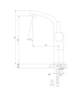 Omnires Darling bateria umywalkowa wysoka 24 cm złoty DA5012GL