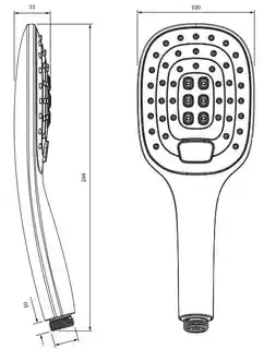 Omnires Davis-R rączka prysznicowa 3-funkcyjna czarny mat DAVIS-RBL