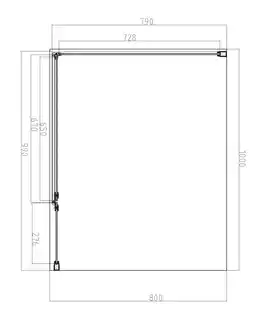 Omnires Manhattan kabina prostokątna 100x80cm przejrzyste profile czarne MH1080BLTR