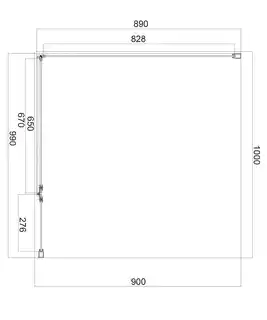 Omnires Manhattan kabina prostokątna 100x90cm przejrzyste profile czarne MH1090BLTR