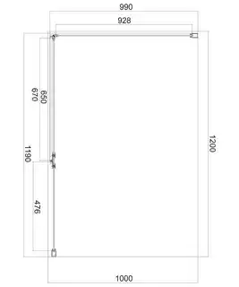 Omnires Manhattan kabina prostokątna 120x100cm szkło przejrzyste MH1210CRTR