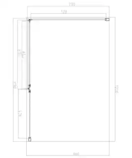 Omnires Manhattan kabina prostokątna 120x80cm przejrzyste profile czarne MH1280BLTR