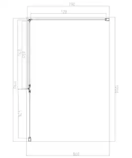 Omnires Manhattan kabina prostokątna 120x80cm przejrzyste profile czarne MH1280BLTR