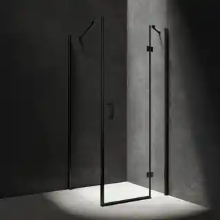 Omnires Manhattan kabina prostokątna 80x100cm przejrzyste profile czarne MH8010BLTR