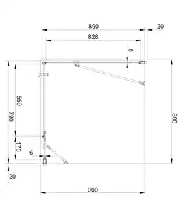 Omnires Manhattan kabina prostokątna 80x90cm przejrzyste profile czarne MH8090BLTR
