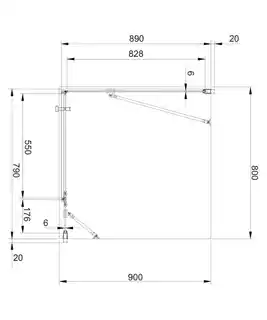 Omnires Manhattan kabina prostokątna 80x90cm przejrzyste profile czarne MH8090BLTR