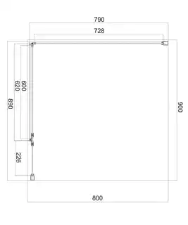 Omnires Manhattan kabina prostokątna 90x80cm przejrzyste profile czarne MH9080BLTR