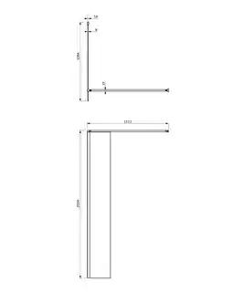 Omnires Marina Kabina prysznicowa typu walk-in 110x200 cm przejrzyste profil czarny DNR11XBLTR