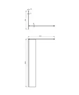 Omnires Marina Kabina prysznicowa typu walk-in 80x200 cm przejrzyste profil czarny DNR80XBLTR