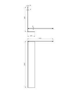 Omnires Marina Kabina prysznicowa typu walk-in ze ścianką boczną 110x200 cm przejrzyste MA1130CRTR