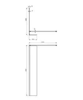 Omnires Marina Kabina prysznicowa typu walk-in ze ścianką boczną 110x200 cm przejrzyste profil czarny MA1130BLTR