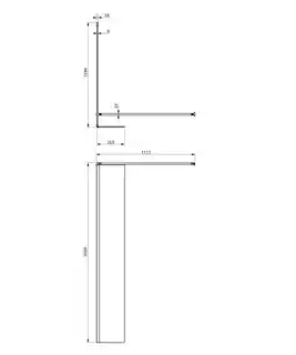 Omnires Marina Kabina prysznicowa walk-in 120x200 cm szkło przejrzyste MA1230CRTR