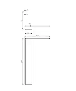 Omnires Marina Kabina prysznicowa typu walk-in ze ścianką boczną 80x200 cm przejrzyste profil czarny MA8030BLTR