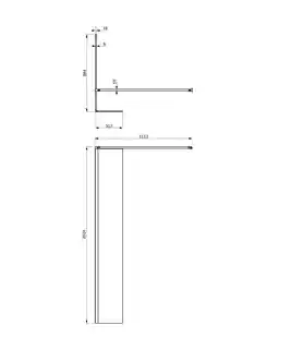 Omnires Marina Kabina prysznicowa typu walk-in ze ścianką boczną 90x200 cm przejrzyste MA9030CRTR