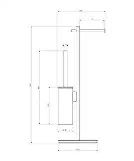 Omnires Modern Project stojak na papier i szczotkę toaletową miedź MP60810CP