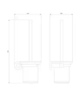 Omnires Modern Project szczotka toaletowa miedź szczotkowana MP60620CPB