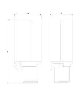 Omnires Modern Project szczotka toaletowa miedź szczotkowana MP60620CPB