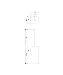 Omnires Modern Project szczotka toaletowa wisząca, czarny MP60621BL