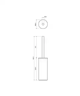 Omnires Modern Project szczotka Wc stojąca czarny mat MP60622BL