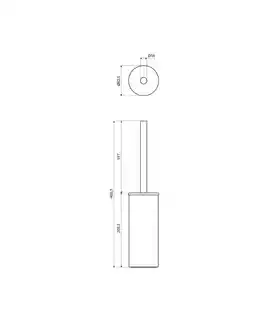 Omnires Modern Project szczotka Wc stojąca złoty szczotkowany MP60622GLB