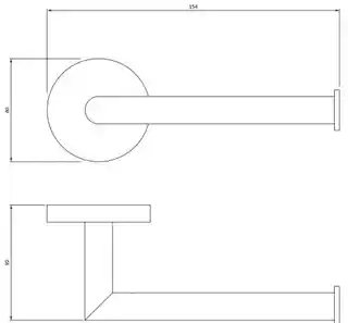 Omnires Modern Project uchwyt na papier toaletowy grafit MP60510GR