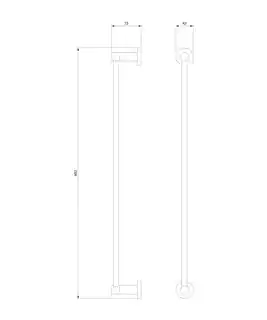 Omnires Modern Project wieszak na ręcznik 60 cm miedź szczotkowana MP60216CPB