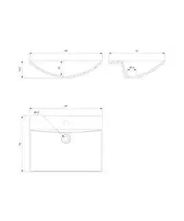 Omnires Naxos F umywalka meblowa 60x46x2,5 cm biała NaxosF600BP