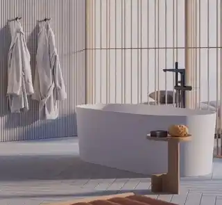 Omnires Ovo M plus wanna wolnostojąca 160x75 cm biały mat OVOWWBM