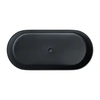 Omnires Ovo M plus wanna wolnostojąca 160x75 cm black lava z syfonem