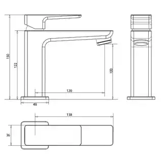 Omnires Parma bateria umywalkowa sztorcowa chrom, biel PM7410CRB