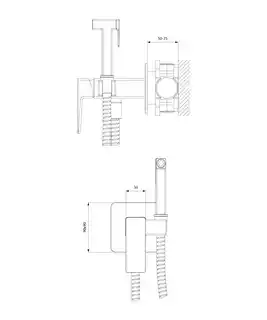 Omnires Parma system bidetowy podtynkowy grafit SYSPMBI2GR