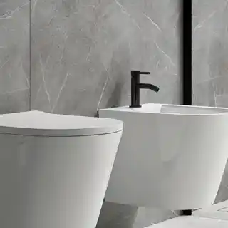 Omnires Y bateria bidetowa sztorcowa czarna 14,5 cm Y1220BL