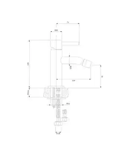 Omnires Y bateria bidetowa sztorcowa czarna 14,5 cm Y1220BL