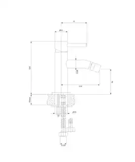 Omnires Y1220GL bateria bidetowa sztorcowa złota, długość 14,5 cm