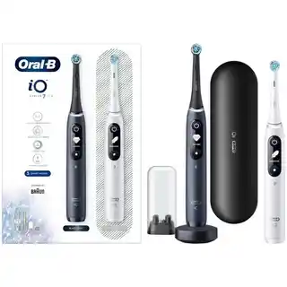 Oral-B iO Series 7 Duo czarno-białe szczoteczki magnetyczne, zestaw dwie sztuki