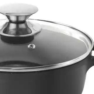 Orion Garnek granitowy z pokrywką GRANDE 32 cm, 9,7 l