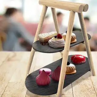 Orion Łupkowo - drewniana etażerka 2 poziomy