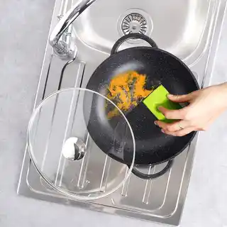 Orion Patelnia wok granitowa ze szklaną pokrywką GRANDE 32 cm 112979