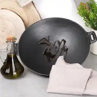 Orion Patelnia wok żeliwna LITINA 30 cm 112989