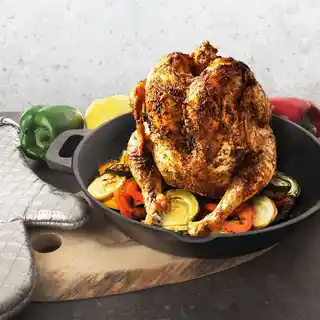 Orion Patelnia ze stojakiem na kurczaka żeliwna LITINA 28 cm 113208