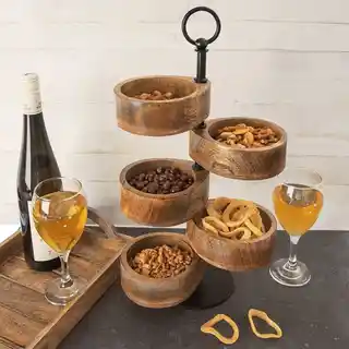 Orion Patera drewniana MANGO, 5 - poziomowa