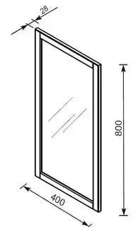 Oristo Montebianco lustro w ramie 40x80cm piaskowy mat OR47-L-RAOO-40-10