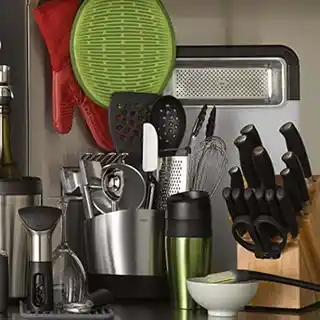 Oxo ociekacz na sztućce stalowy Good Grips, pojemnik na narzędzia kuchenne, model 1066734