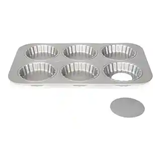 Patisse - Mini forma na 6 tartletek z wyjmowanym dnem 10cm SILVER-TOP